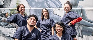 Participants in the �Training Partnerships in Latin America� (APAL) programme after the B1 examination in October 2022 at the Goethe-Institut in Mexico City.